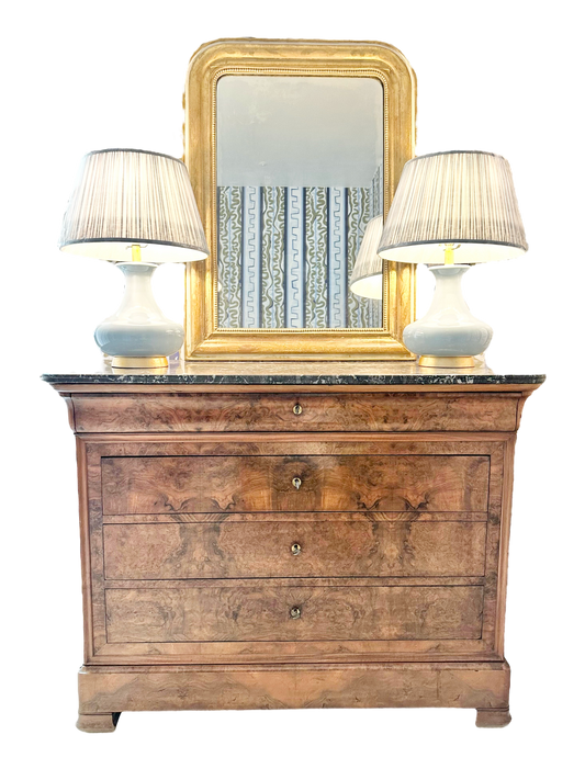 19th Century Louis Philippe Style Chest - Book Matched Burl II