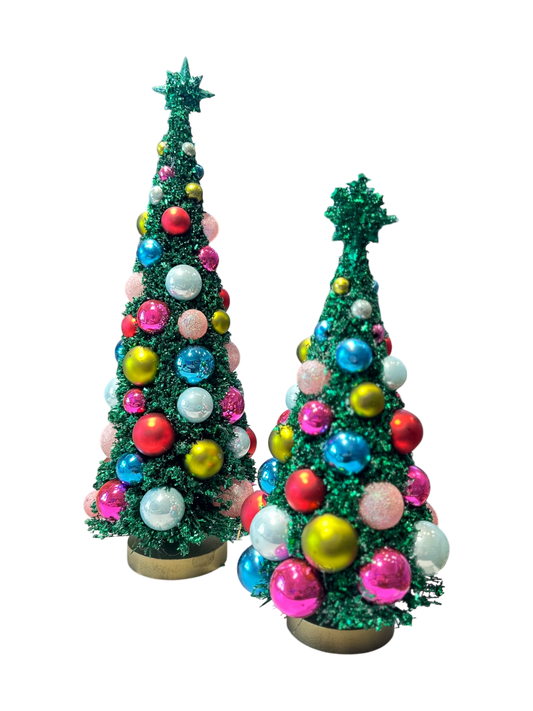 Midcentury Glitter Tree Set