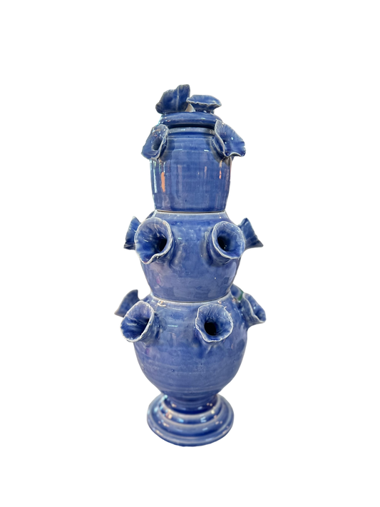 Blue Ceramic Tulipiere Tower