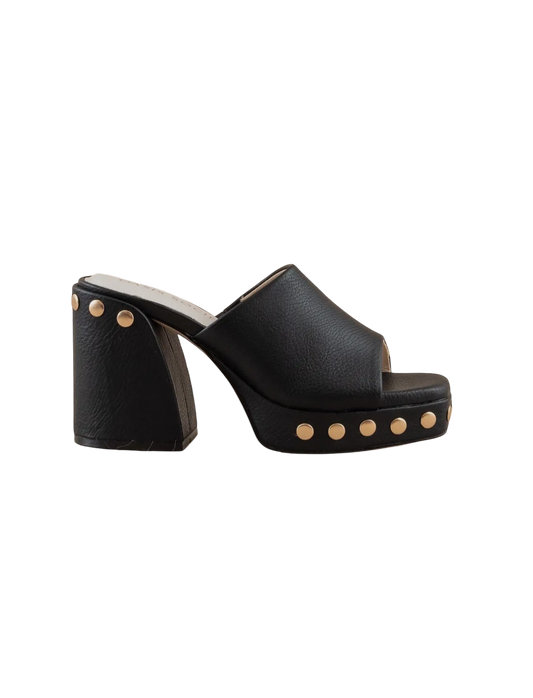 Leona Studded Platform Heel in Black