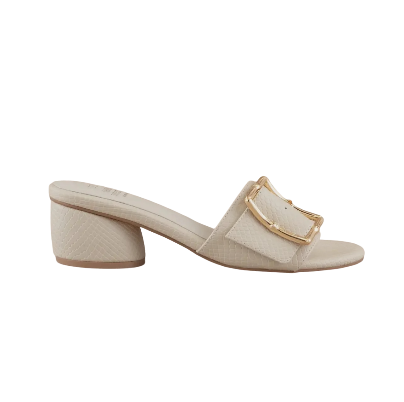 Tucson Low Bamboo Heel in Ivory