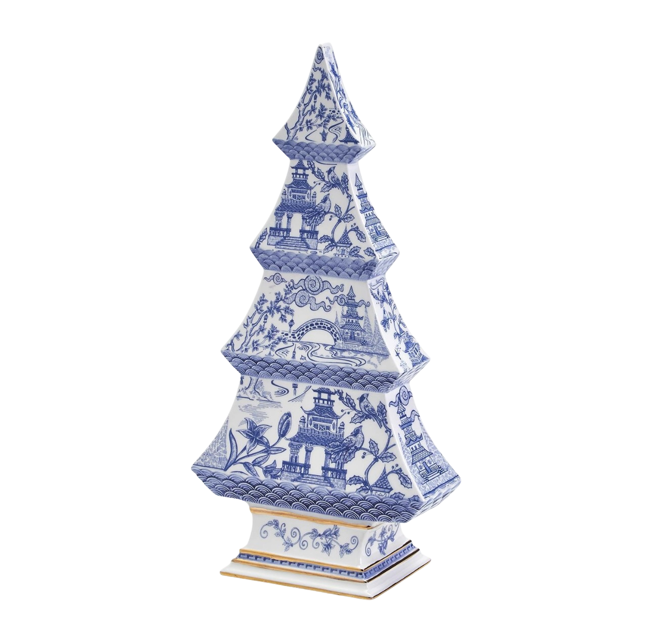 Blue and White Christmas Tree