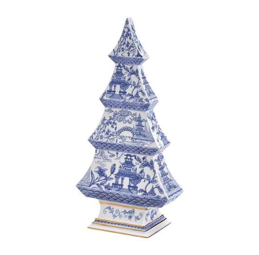 Blue and White Christmas Tree