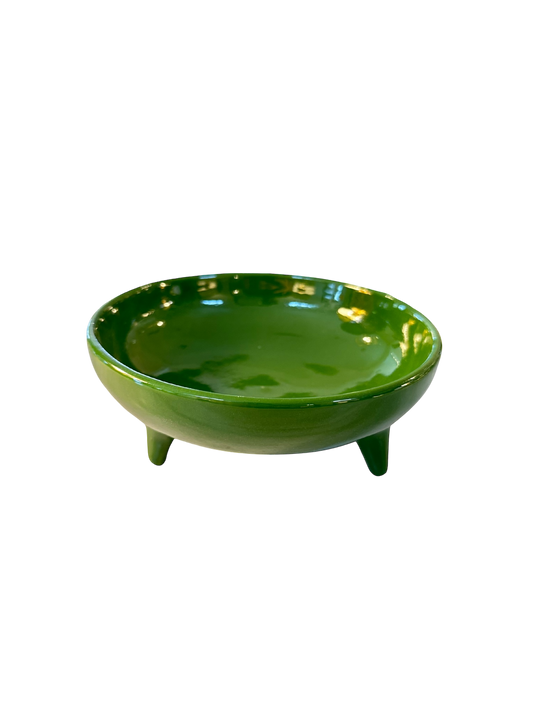 Small Tripod Bowl - Olive 6.5”