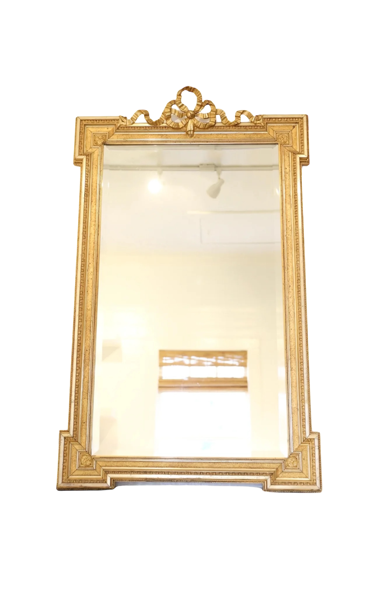 19th Century Antique Mirror - Ribbon Cartouche