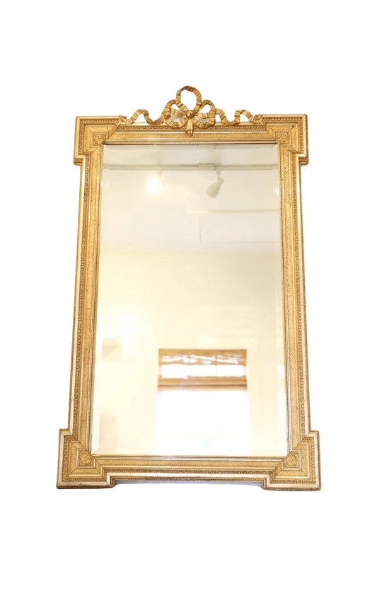 19th Century Antique Mirror - Ribbon Cartouche