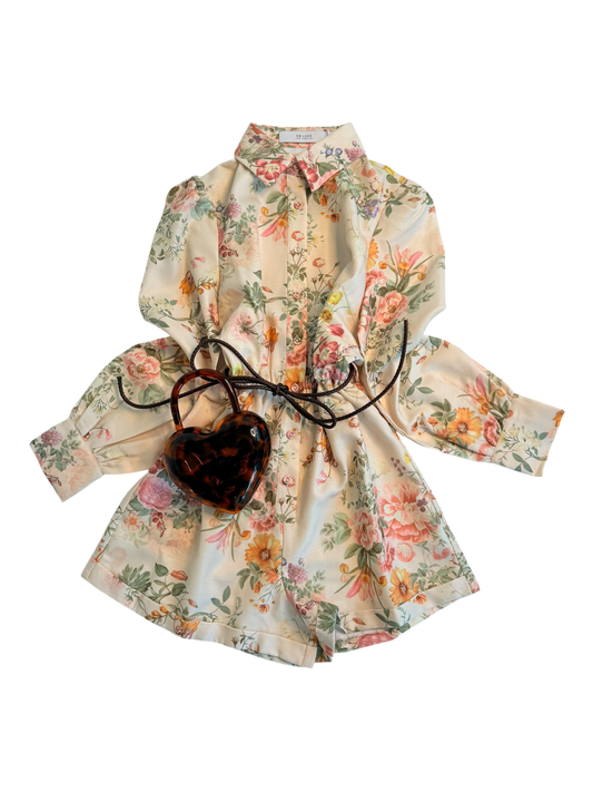 Belted Floral Playsuit