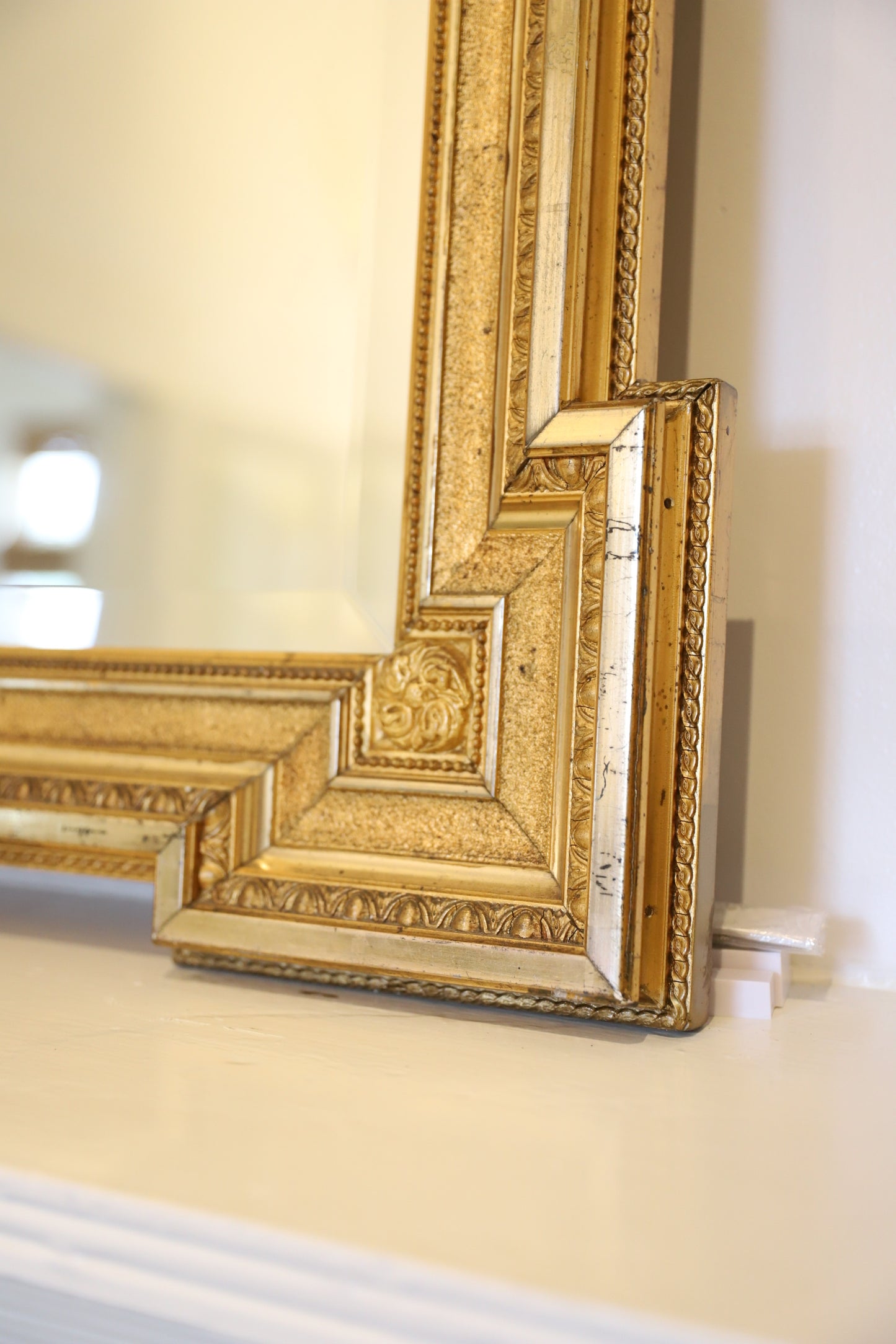 19th Century Antique Mirror - Ribbon Cartouche