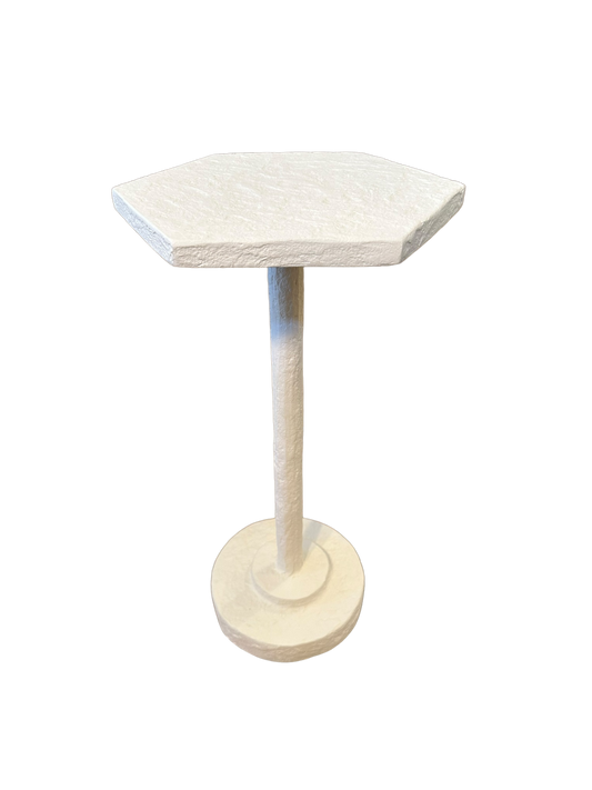 Plaster Hexagonal Drinks Table