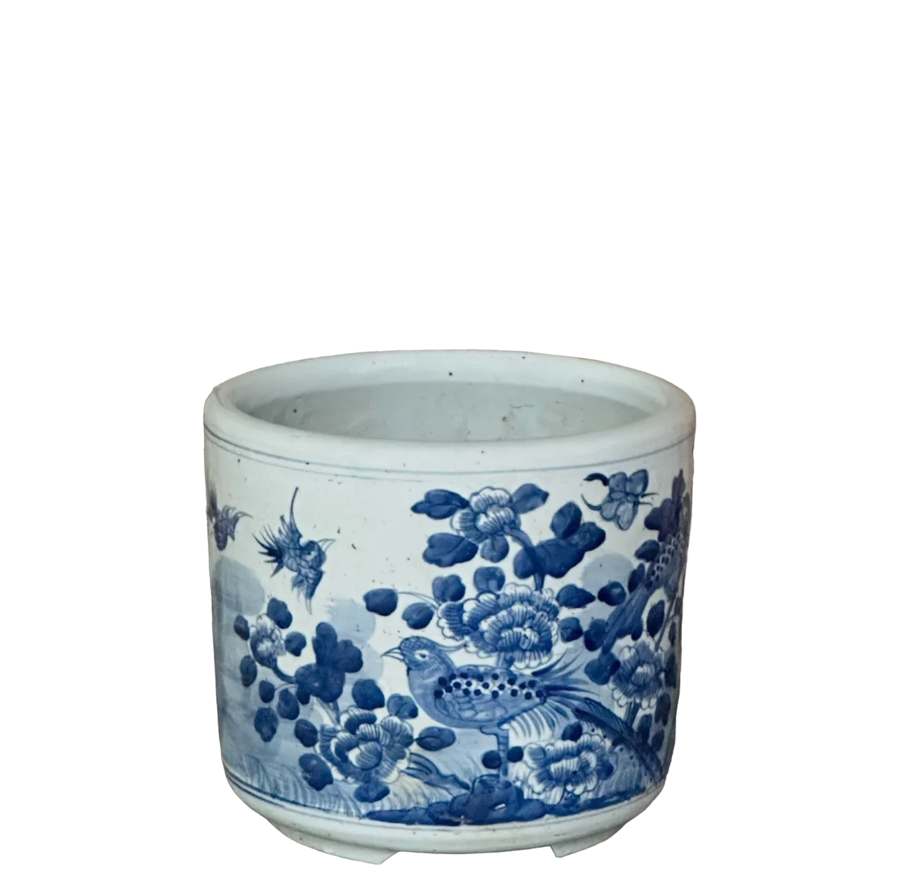 Blue & White Bird and Flower
Footed Cachepot