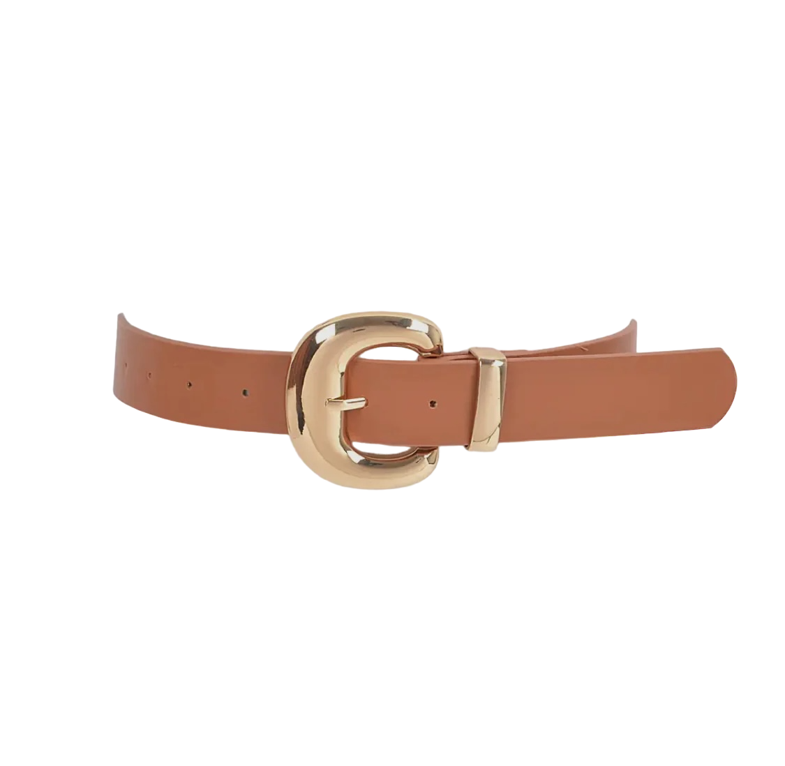 Faux Leather Metal Buckle Belt