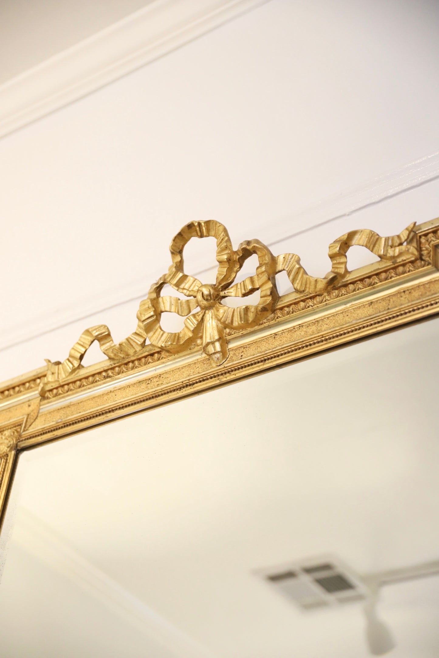 19th Century Antique Mirror - Ribbon Cartouche