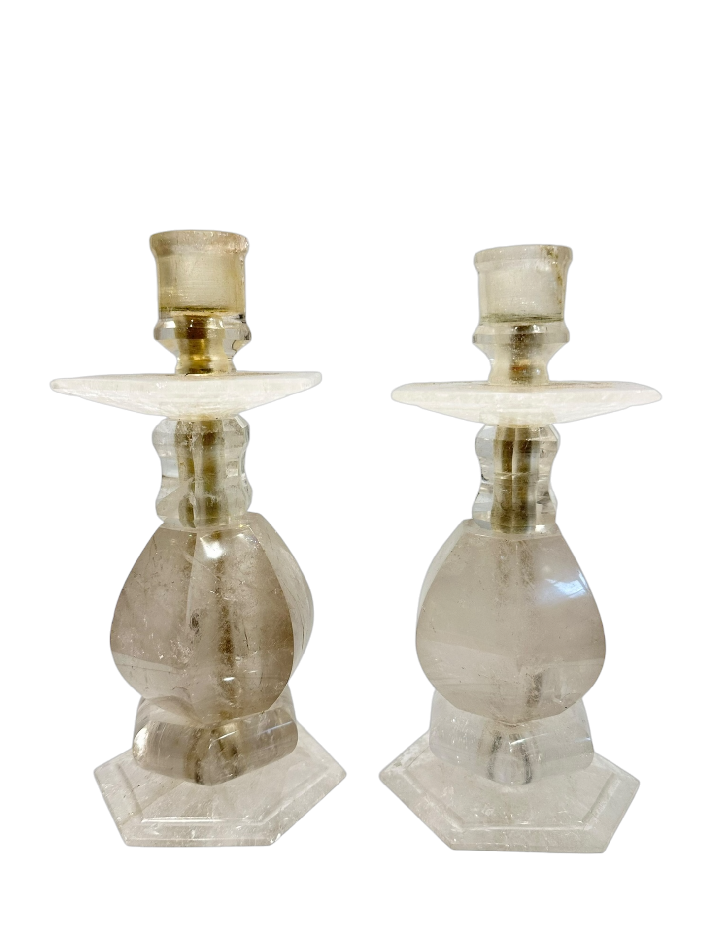 Pair of Rock Crystal Candlesticks II