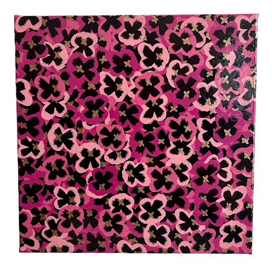 Scott Sanders Pink Pansies 10x10