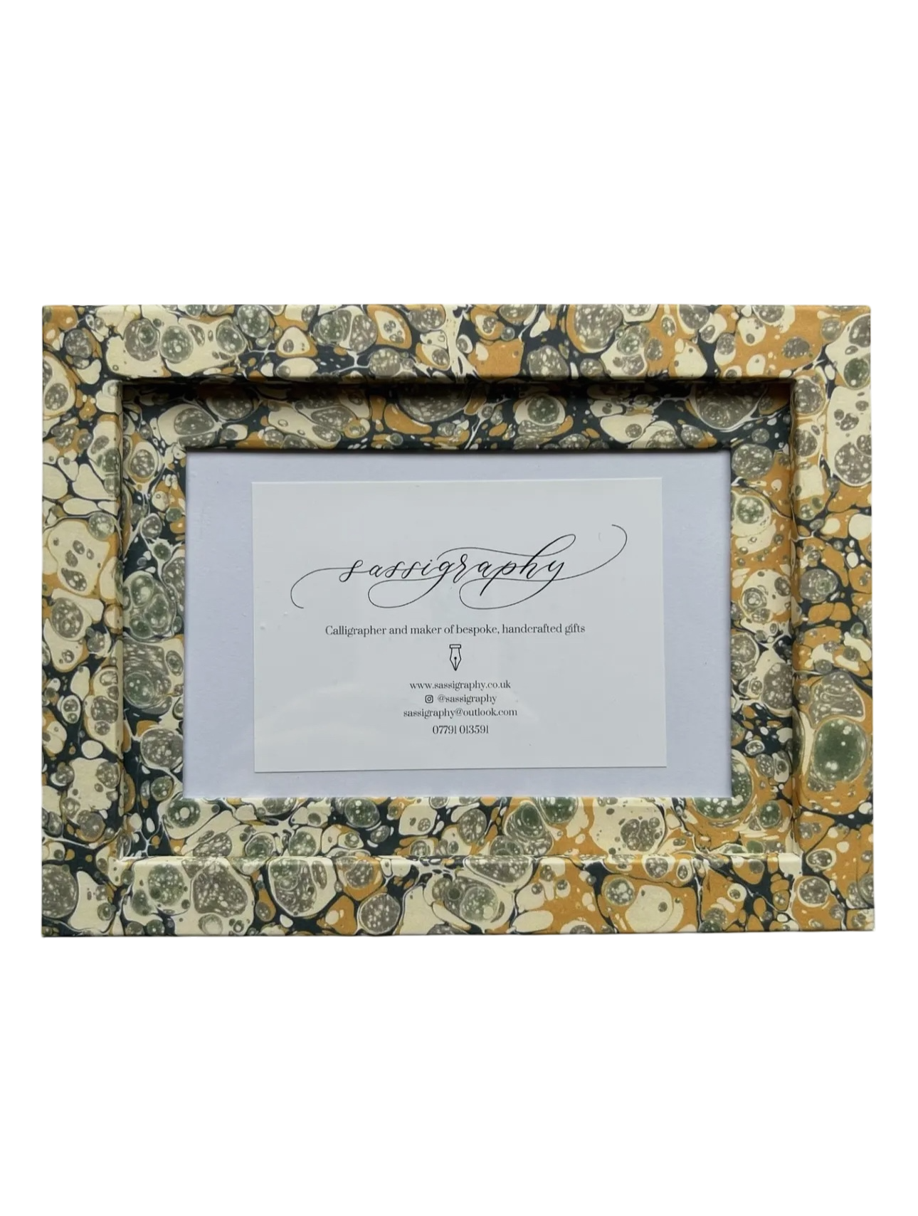 Marble Papered Photo Frame