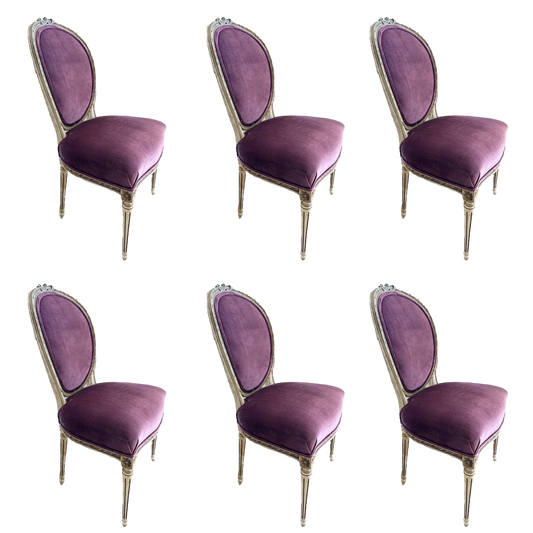 Set of 6 Louis XVI Style Dining Chairs