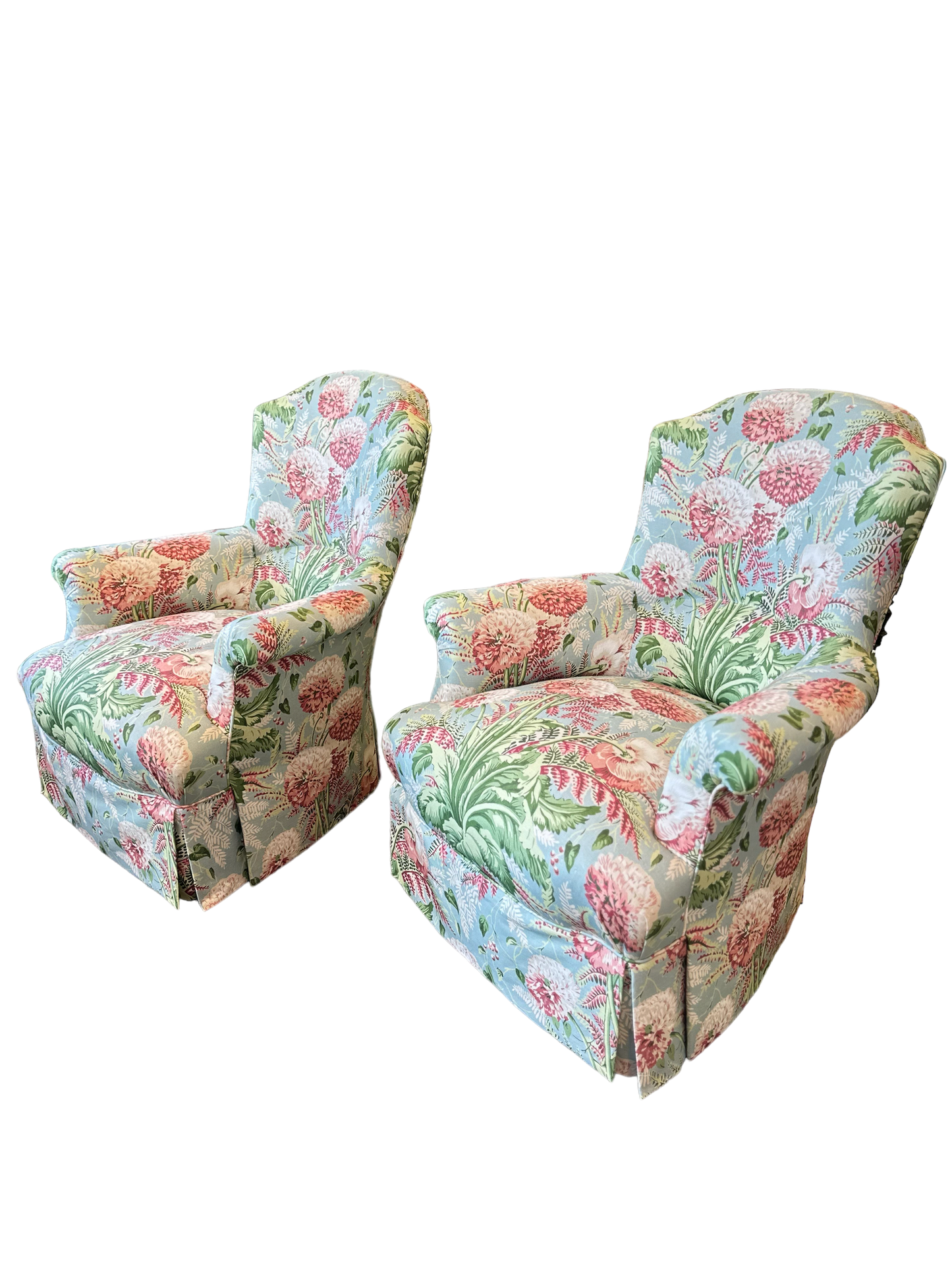 Pair of Napoleon III Skirted Armchairs