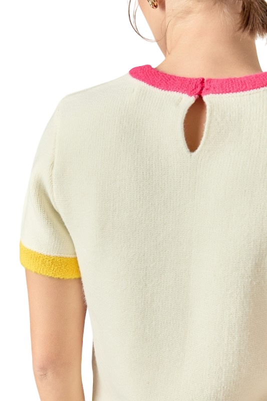 Color Block Sweater Top