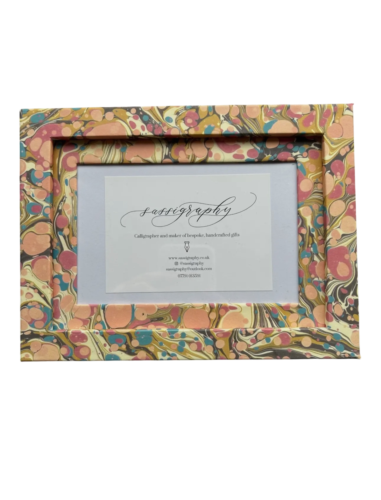 Marble Papered Photo Frame