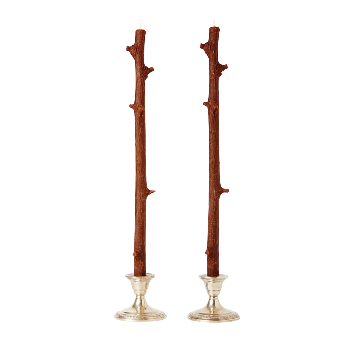 Hemlock Stick Candles Pair