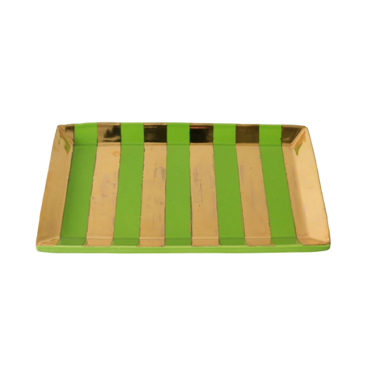 Banded Tray in Gold Lustre