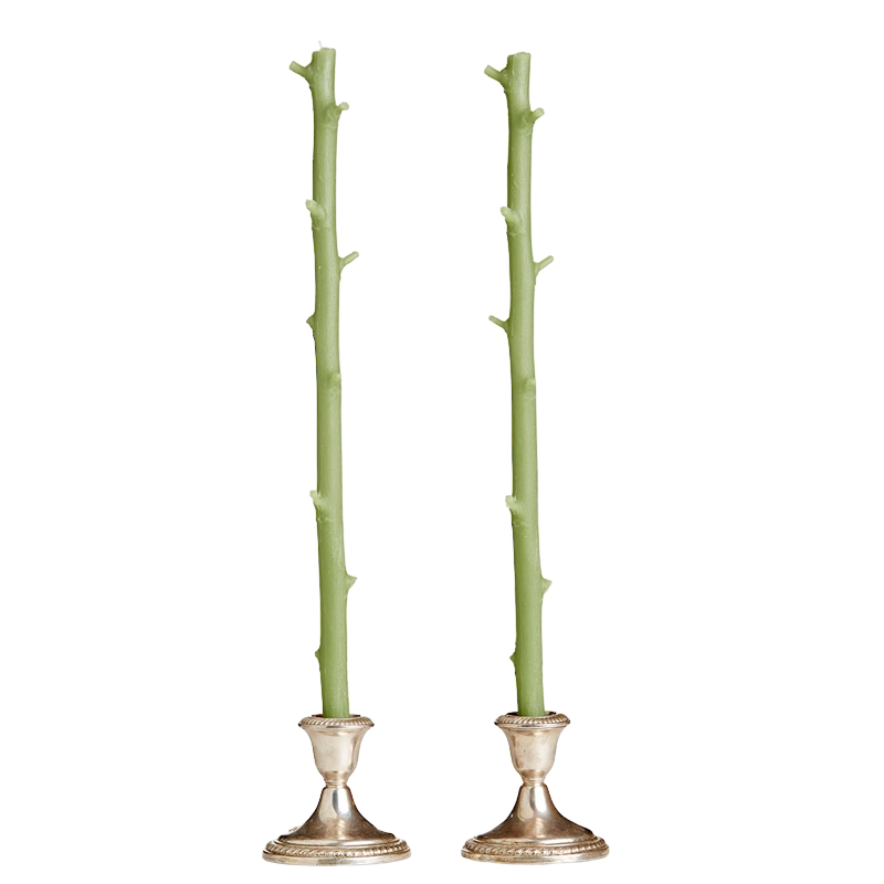 Hickory Stick Candles / Pair