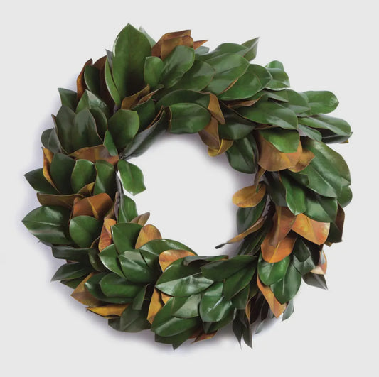 Grand Magnolia Leaf Wreath 24"