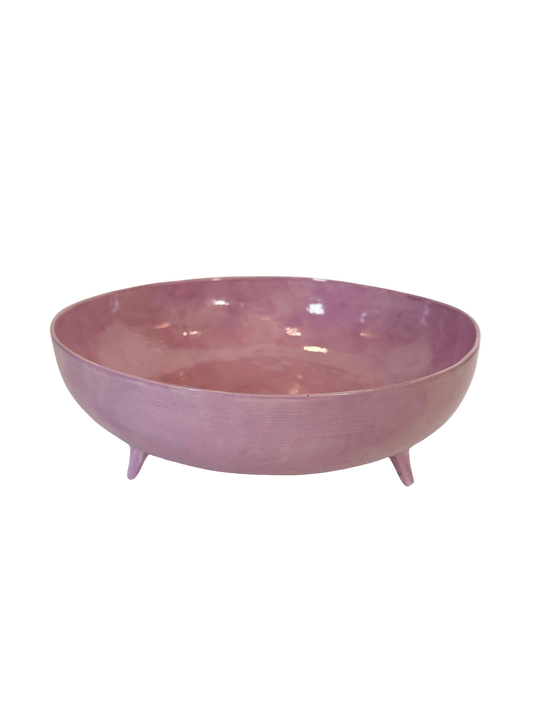Large Tripod Bowl - Lavender 13”