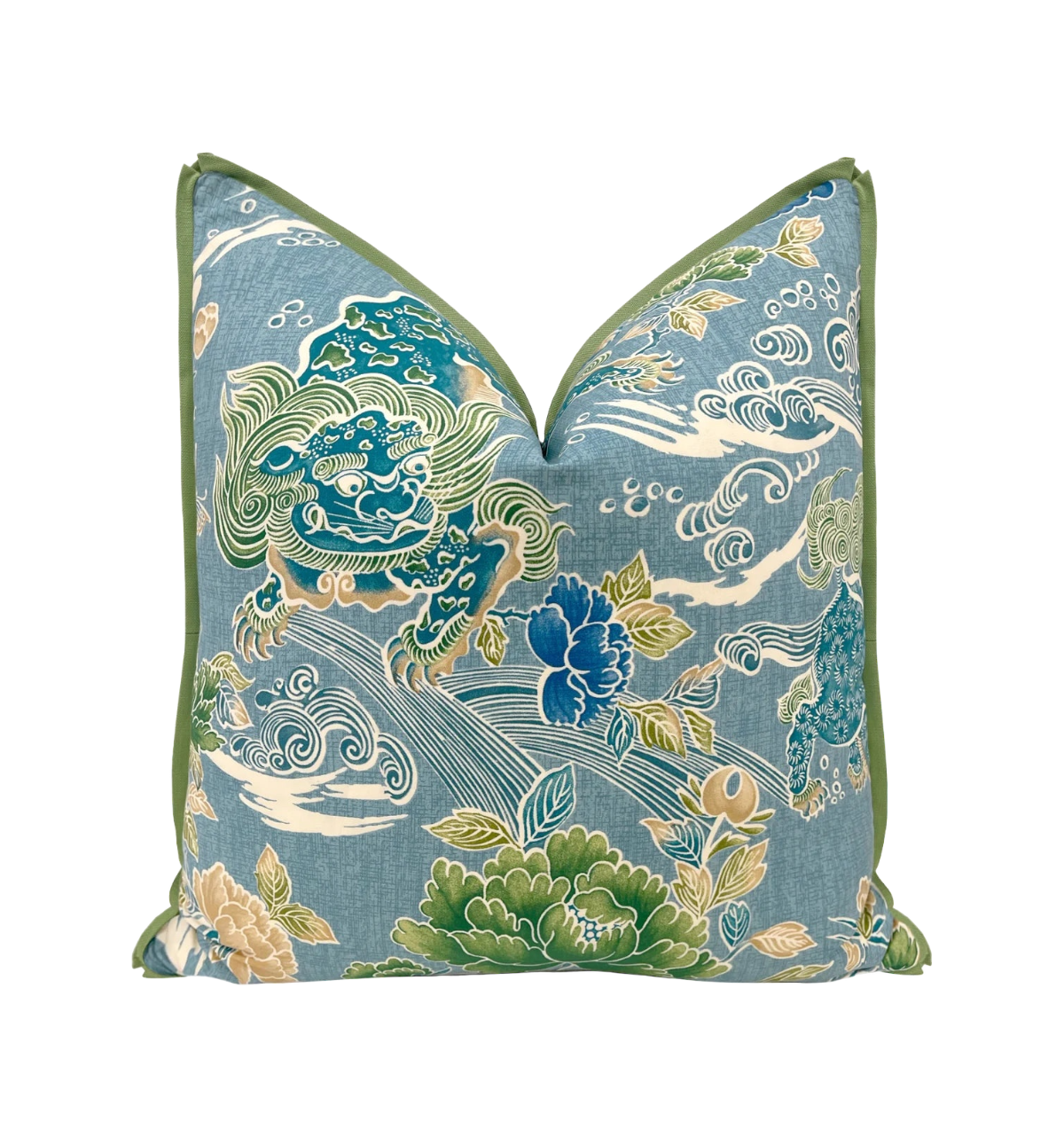 Shishi Turquoise w/ Olive 24x24 Pillow