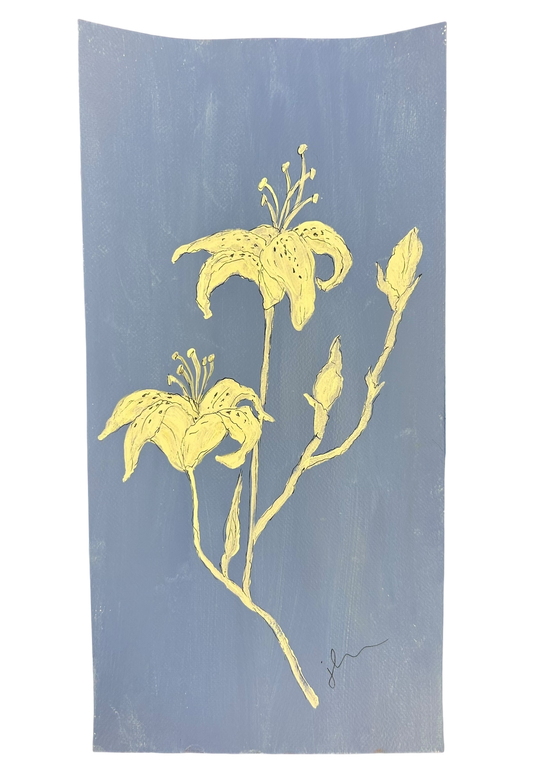 Jenn Leverett Art - Spider Lily Unframed Reverse Botanical