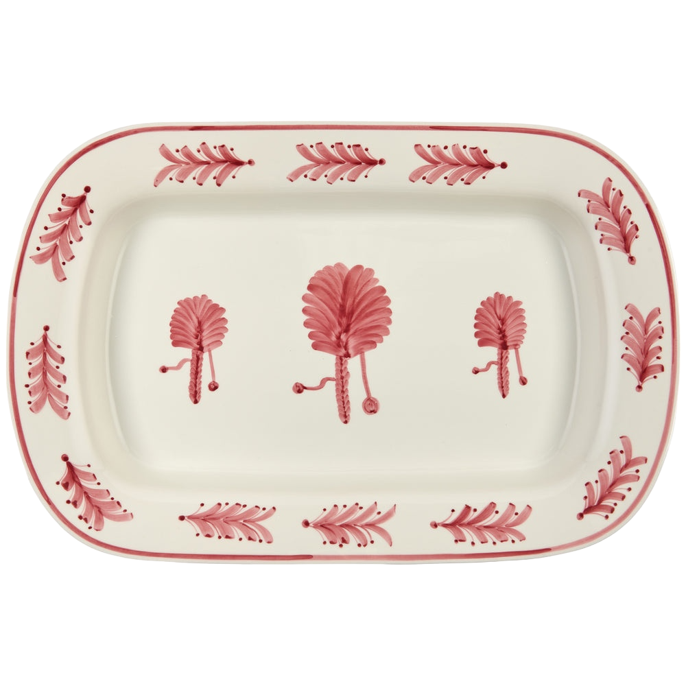 Pink Large Palm Tree Ceramic
Serving Platter