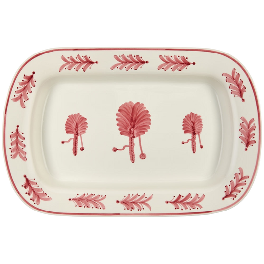 Pink Large Palm Tree Ceramic
Serving Platter