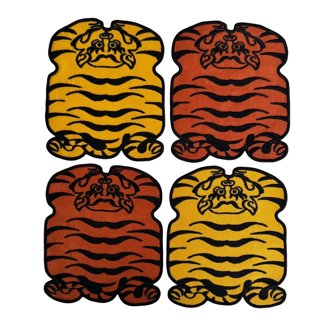 Tibetan Tiger Cocktail Napkins, Set of 4