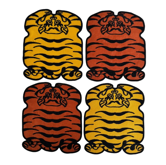 Tibetan Tiger Cocktail Napkins, Set of 4