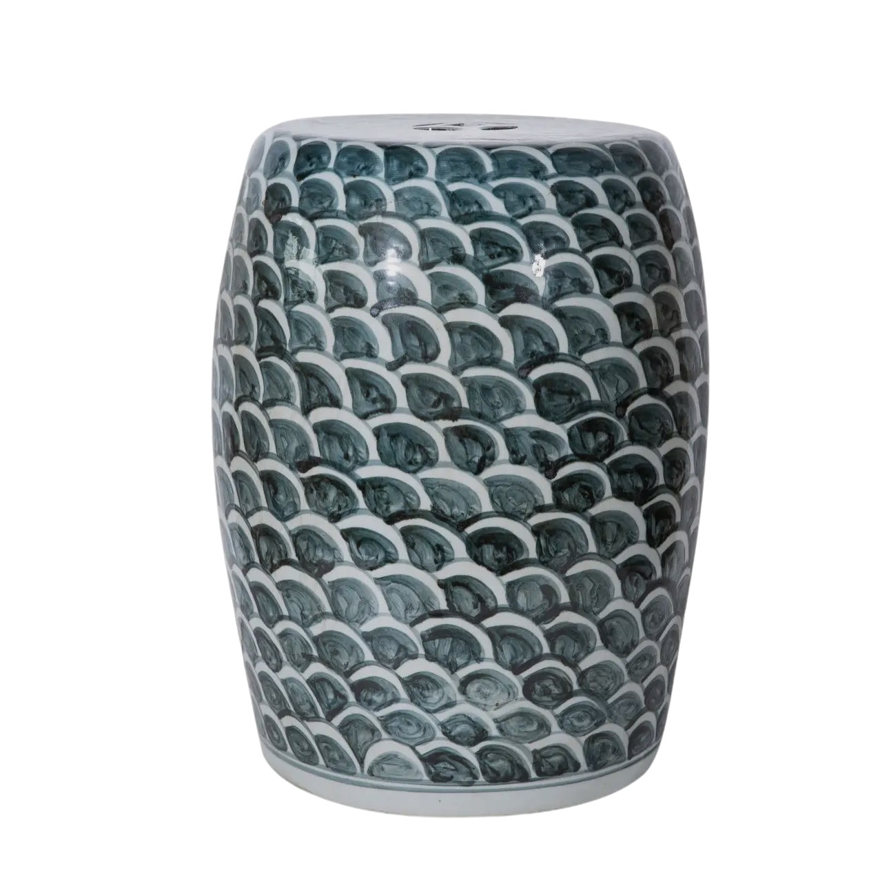 Rustic Blue Fish Scale Porcelain
Garden Stool