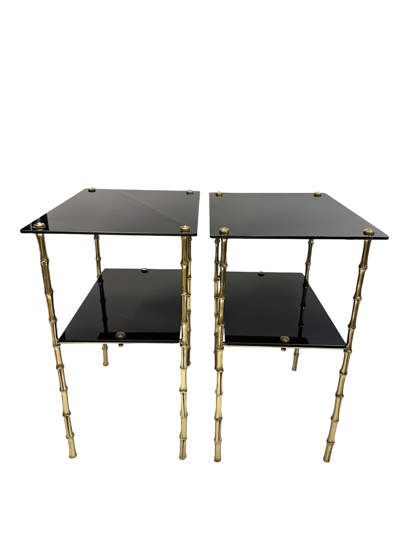 Pair of Vintage Two-Tier Side Tables