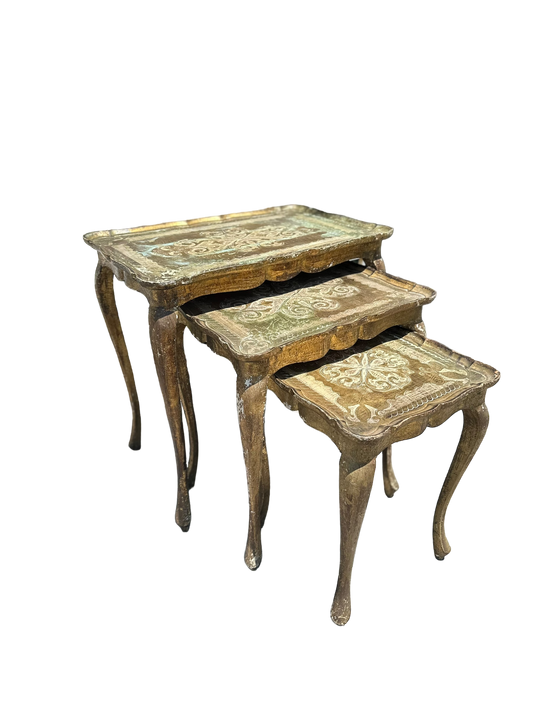 Set of Antique Florentine Nesting Tables