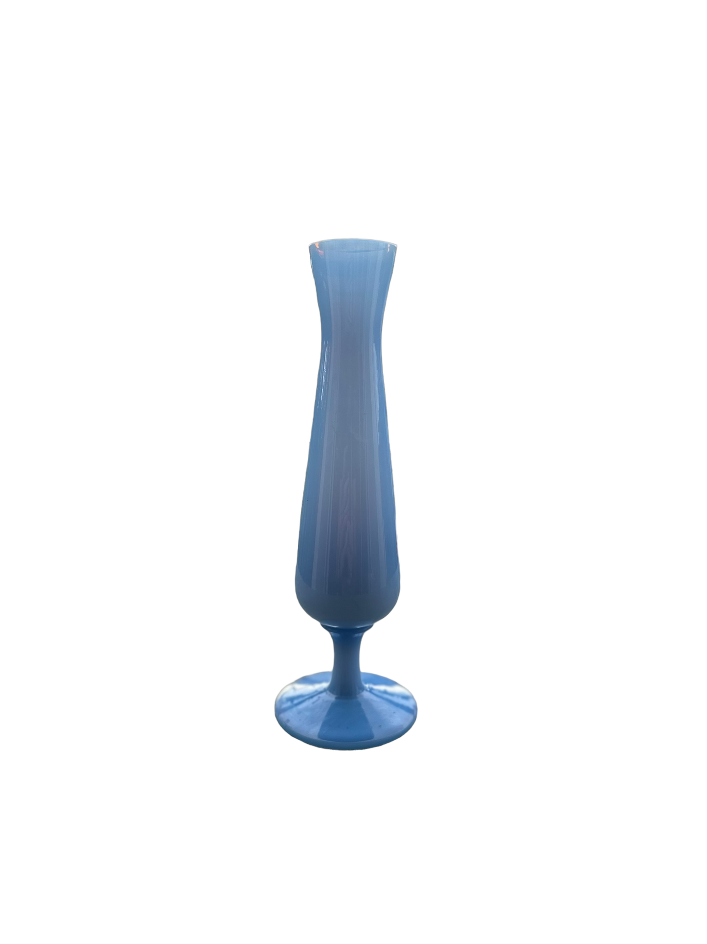 Blue Opaline Bud Vase - Tapered