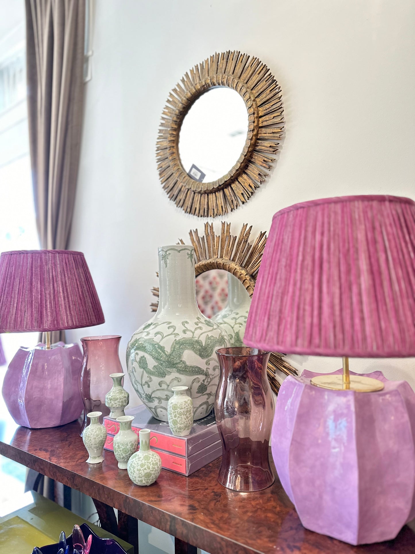 Nicholas Newcomb Acorn Lamp in Lavender