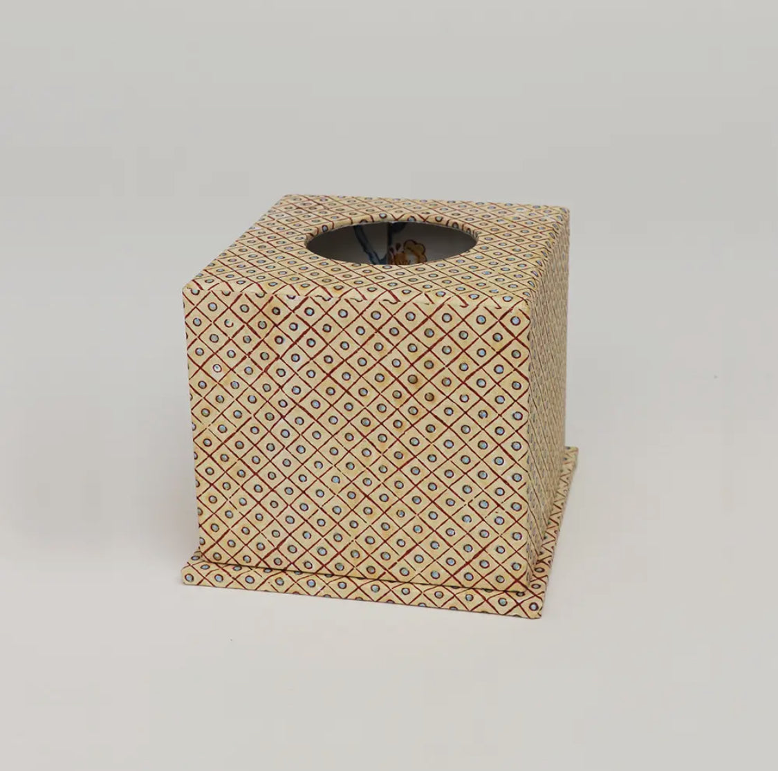 Hand Block Printed Tissue Box