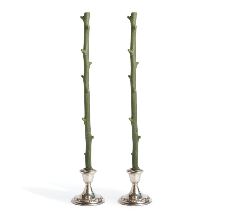 Hickory Stick Candles / Pair