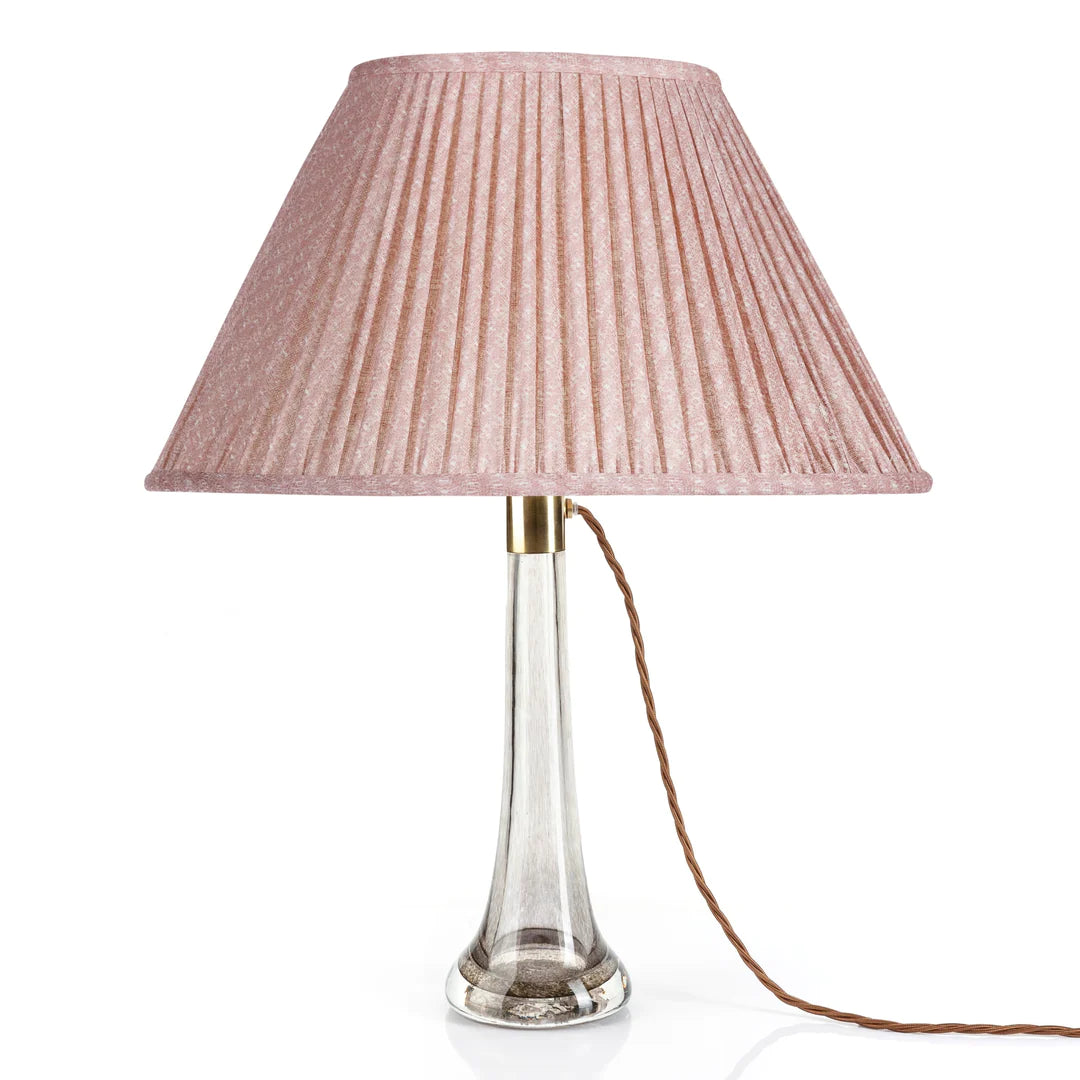 Fermoie Pink Figured Lampshade - Oval