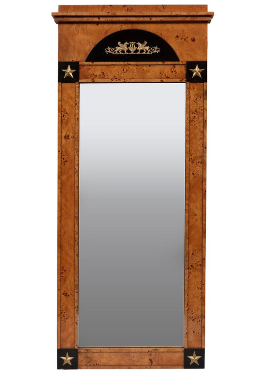 Parcel Ebonized Bronze-Mounted Mirror