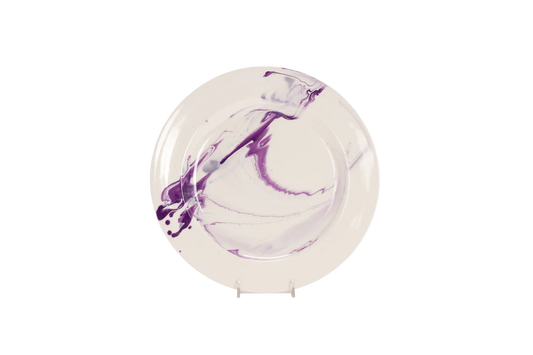 Lilac Marble Dinner Plate