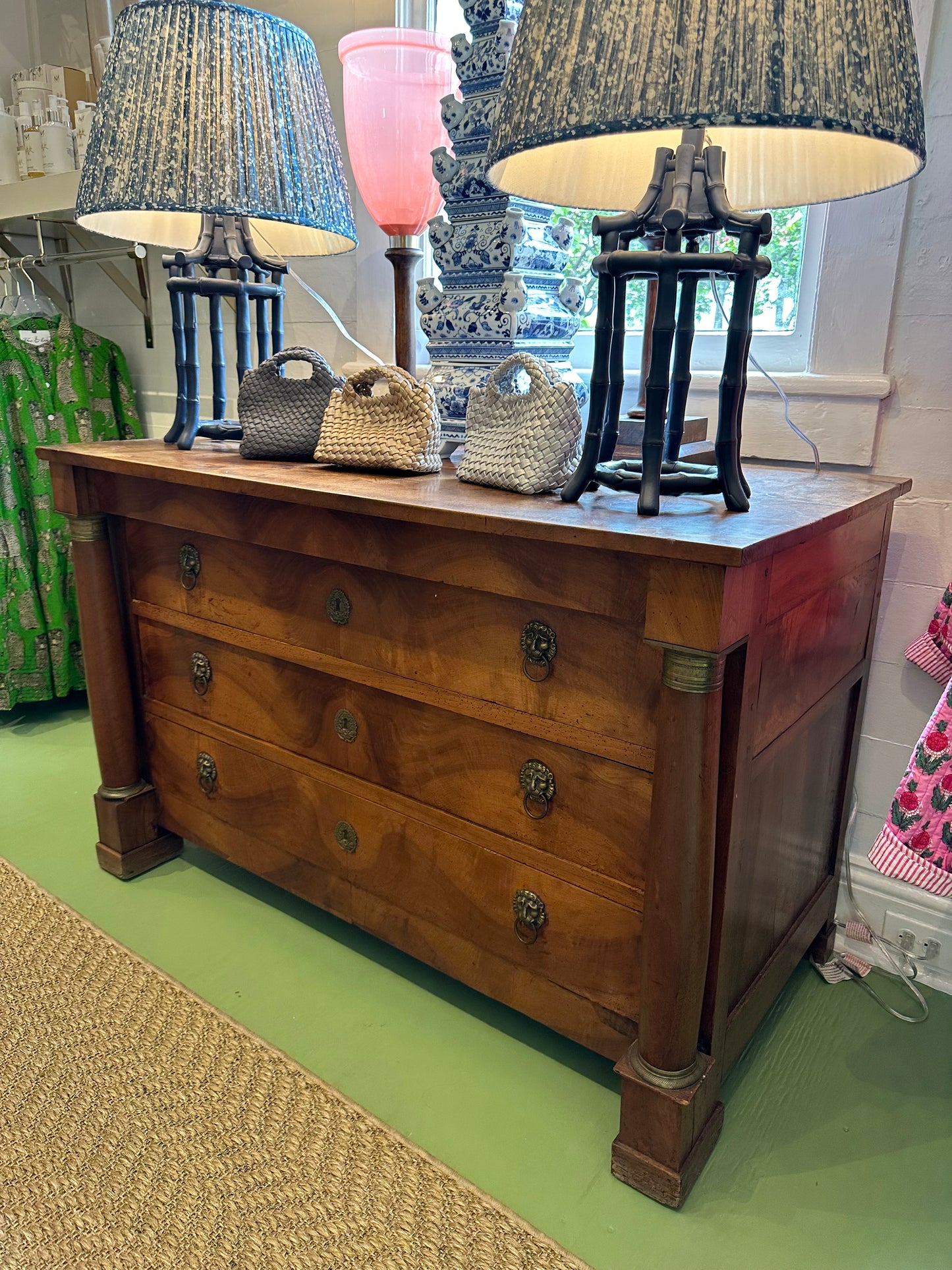 19th Century Empire Style Chest - Lion Head Pulls