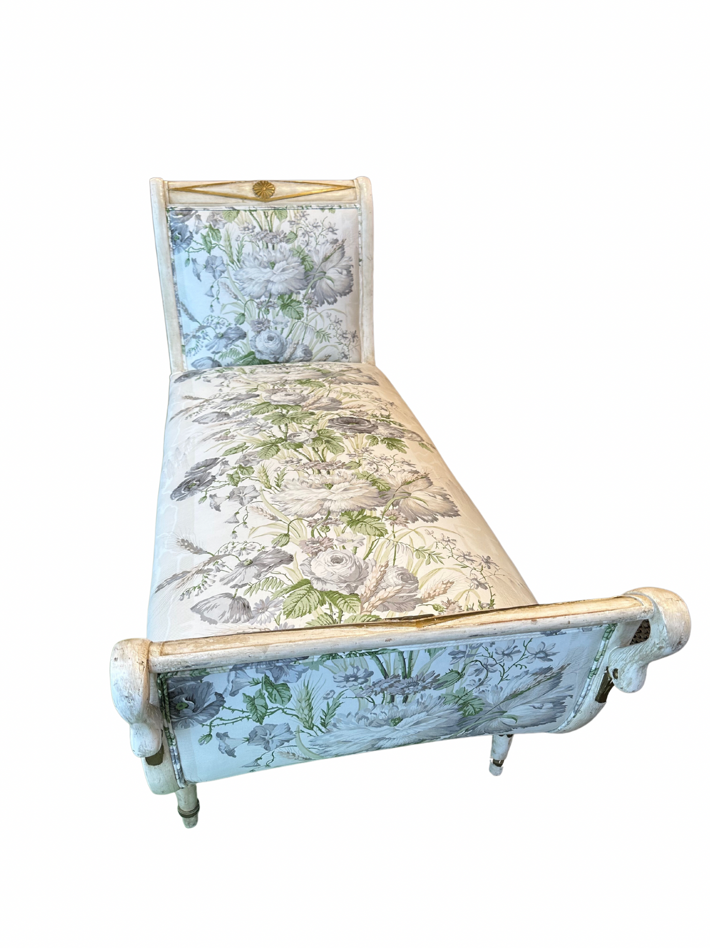 French Empire Swan Neck Daybed in Schumacher Boughton House