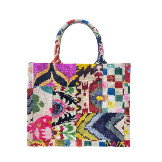 Silk Velvet Tote Patchwork